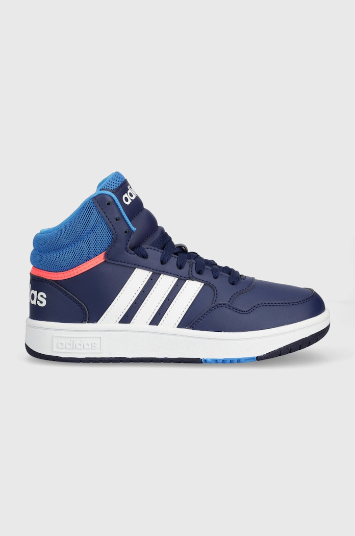 Dětské sneakers boty adidas Originals HOOPS MID 3. K imitace kůže modrá GW0400