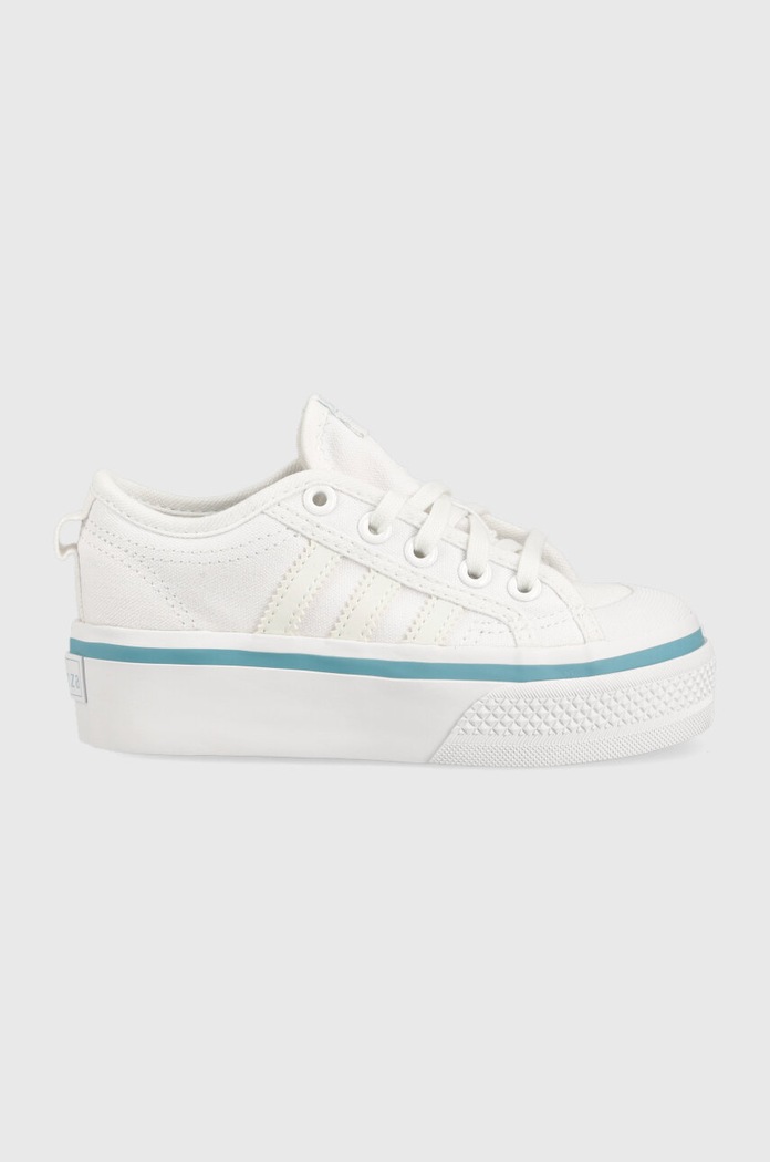 adidas Originals tenisówki dziecięce NIZZA PLATFORM C syntetyczny biały IF5143