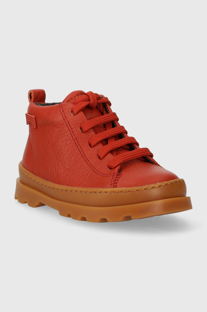 Dječje kožne polucipele Camper Brutus FW K900291 bordo AW25