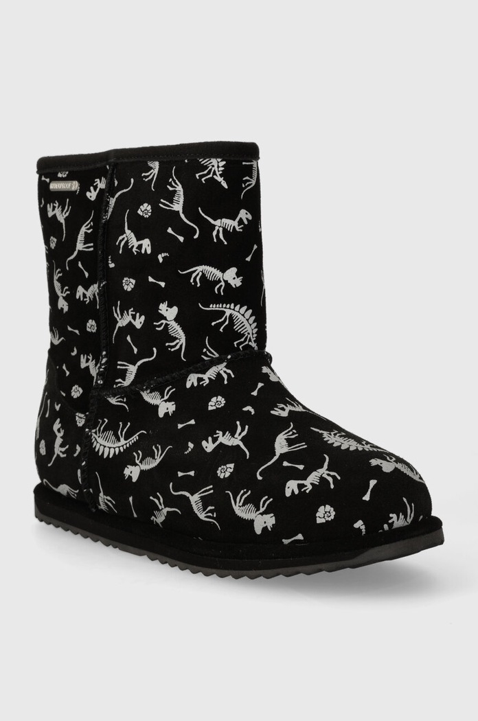 Emu Australia ghete de iarna pentru copii din piele K12948 Reflective Dino Brumby K12948.Reflective.Dino. negru AW23