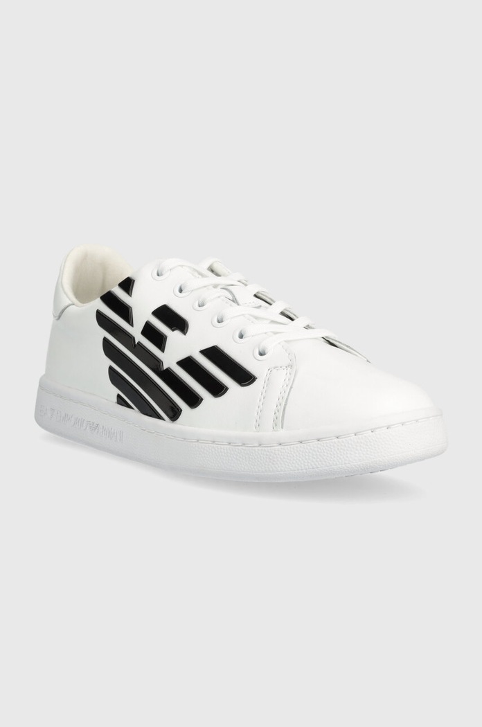 EA7 Emporio Armani gyerek bőr sportcipő XSX101.XOT46 fehér SS24