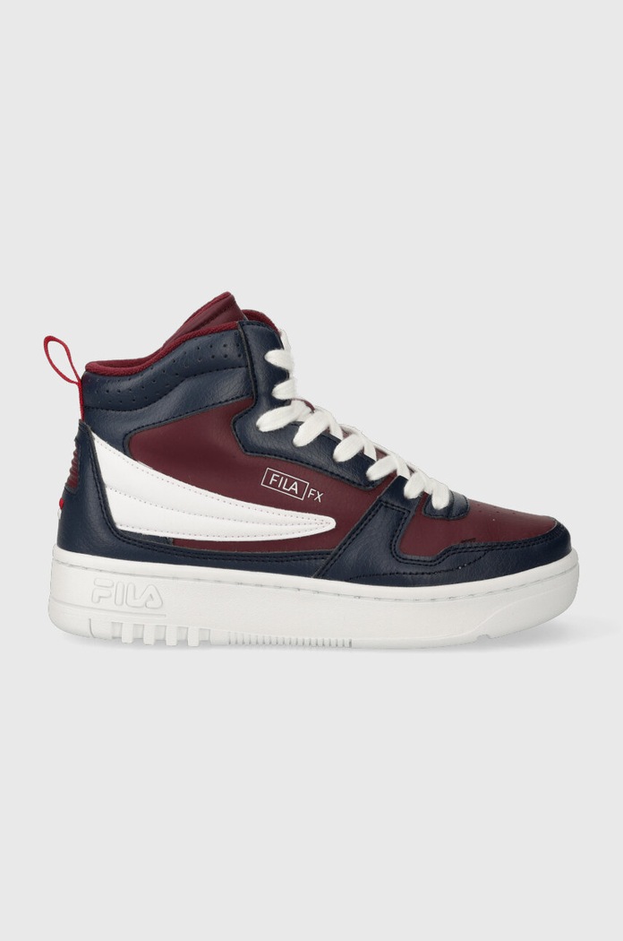 Παιδικά sneakers Fila FXVENTUNO mid απομίμηση λείου δέρματος σκούρο μπλε FFT0084