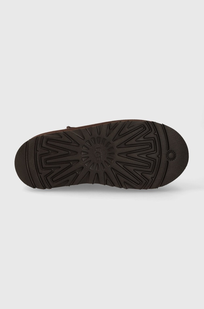 Dětské semišové sněhule UGG CLASSIC MINI PLATFORM KIDS 1143700K hnědá