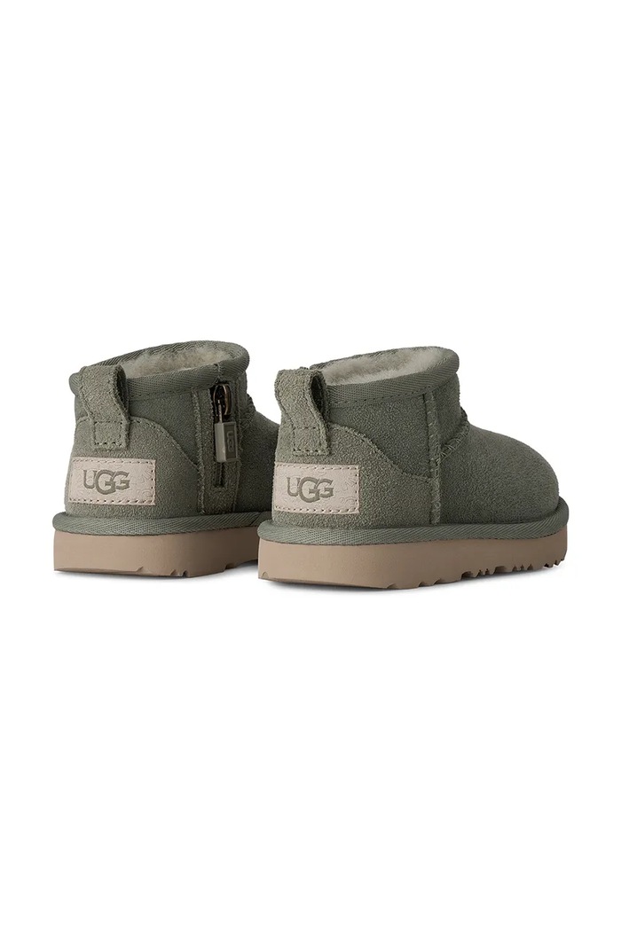 Chłopiec UGG Sniegowce dziecięce zamszowe CLASSIC ULTRA MINI 1130750T zielony