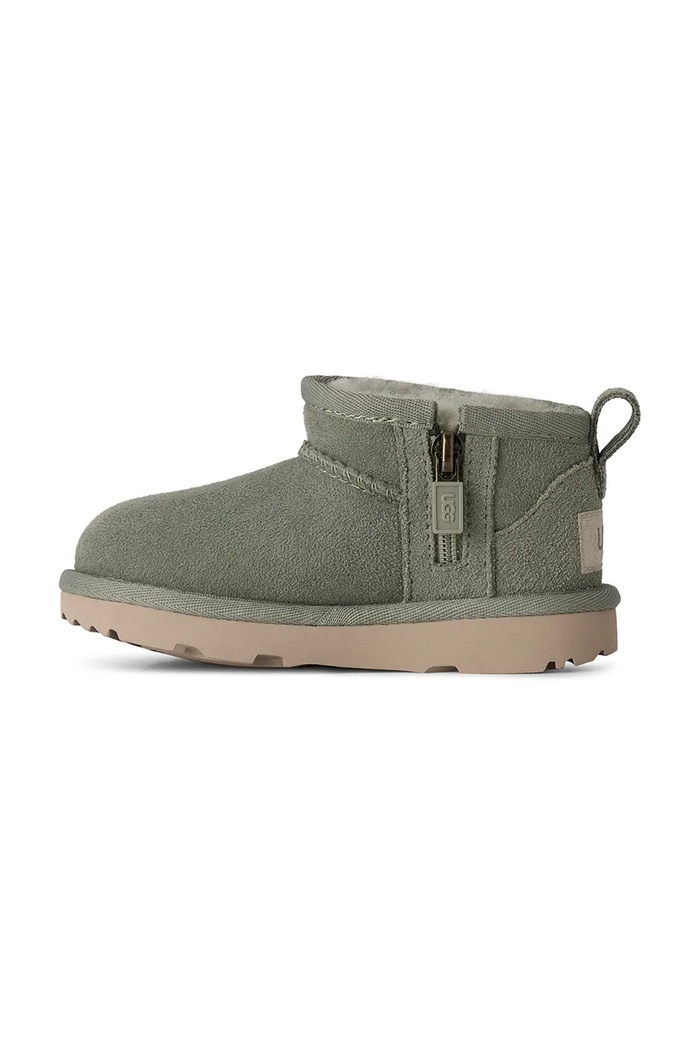 Sniegowce dziecięce zamszowe CLASSIC ULTRA MINI UGG 1130750T zielony