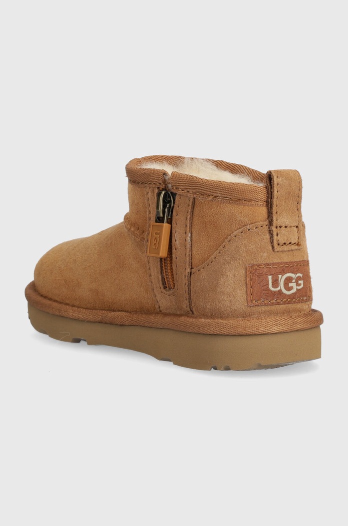CHLAPEC Dětské semišové sněhule UGG T CLASSIC ULTRA MINI 1130750T béžová