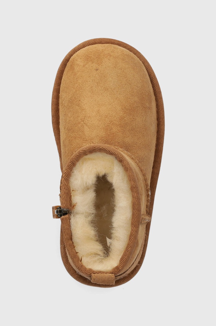 Dětské semišové sněhule UGG T CLASSIC ULTRA MINI béžová 1130750T