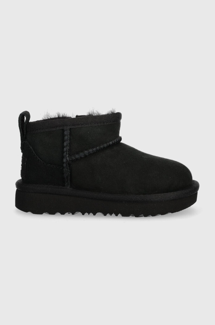 Дитячі замшеві чоботи UGG T CLASSIC ULTRA MINI замша чорний 1130750T