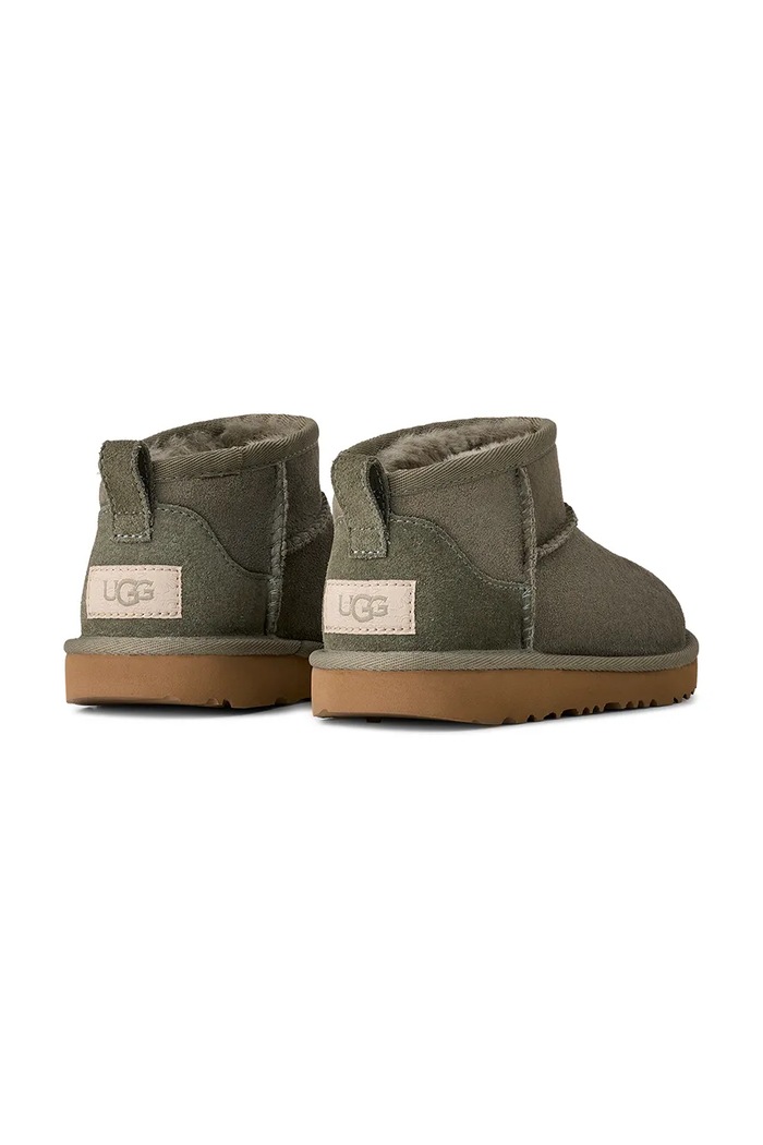Κοριτσίστικα UGG Μπότες χιονιού σουέτ για παιδιά UGG KIDS CLASSIC ULTRA MINI 1130750K πράσινο