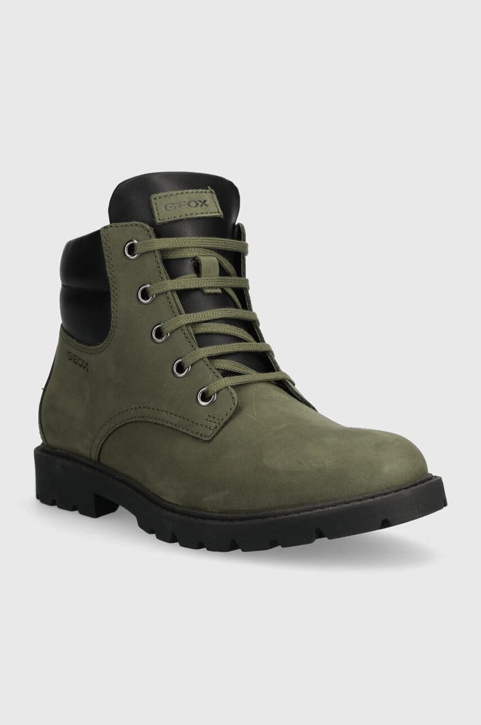 Geox gyerek télicipő bőrből J16FAB 032BC J SHAYLAX J16FAB.032BC.36.41 zöld AW25
