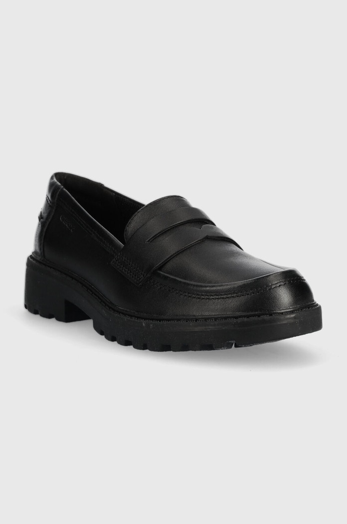 Geox gyerek bőrmokaszin J3620C.00043.32.35 fekete SS25