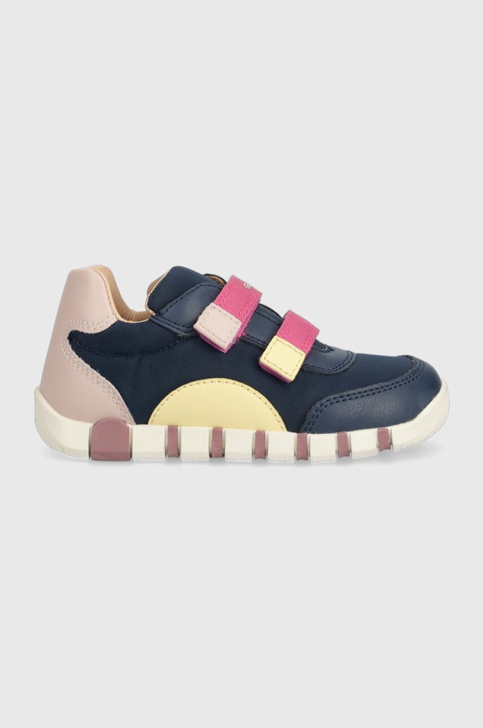 Παιδικά sneakers Geox απομίμηση λείου δέρματος σκούρο μπλε B3558A.0FU54