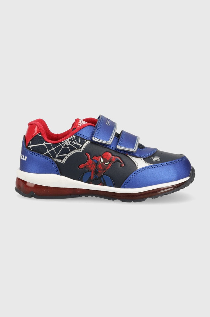 Detské tenisky Geox x Marvel, Spider-Man imitácia kože tmavomodrá B3684A.05054