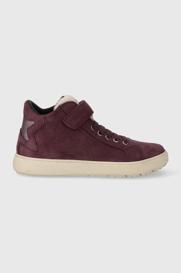Geox sneakersy zamszowe dziecięce J36HYC 022BH J THELEVEN WPF tekstylny fioletowy J36HYC.022BH.28.35