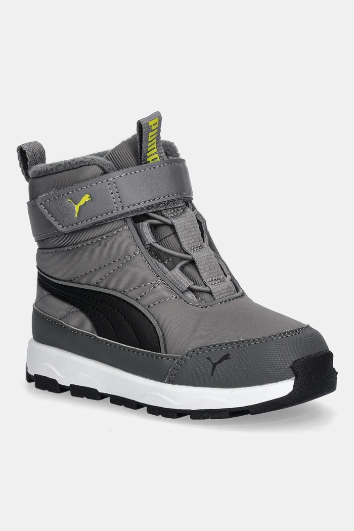 Detské zimné topánky Puma Evolve Boot AC+ Inf zateplené sivá 392646