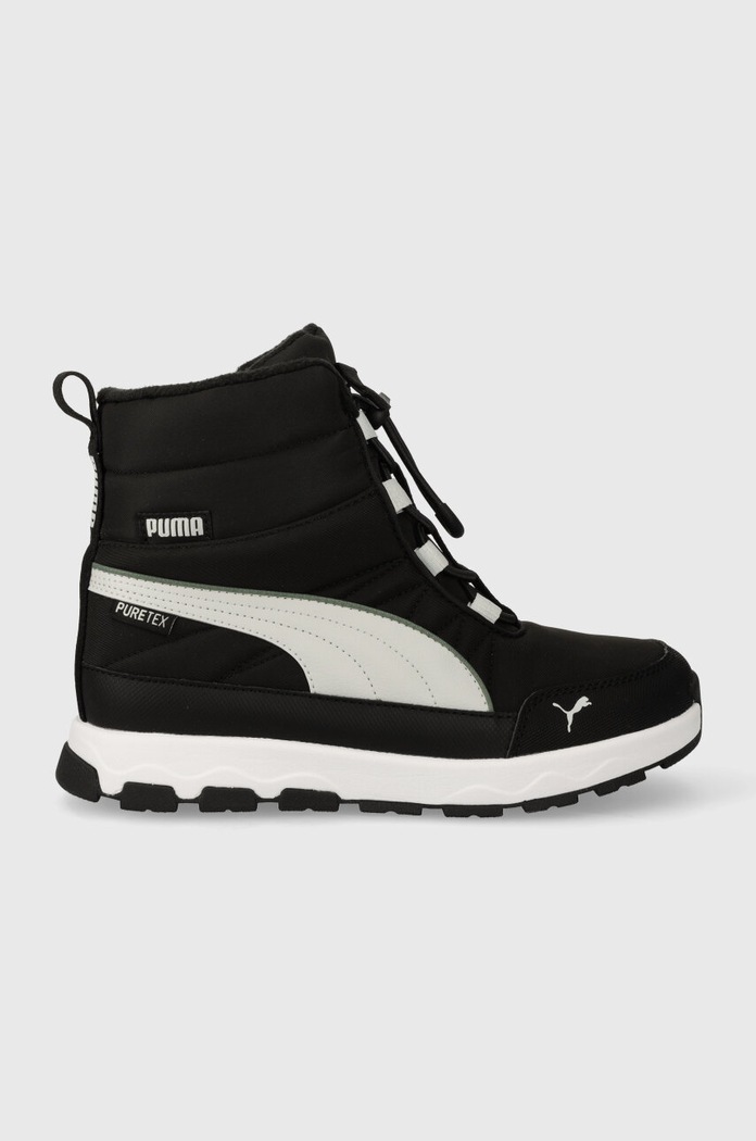 Dječje zimske čizme Puma Evolve Boot Puretex Jr tekstil crna 392647