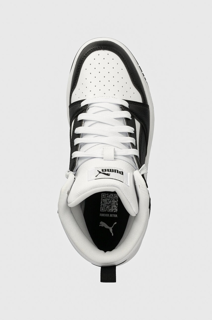 Dětské sneakers boty Puma Rebound V6 Mid Jr 393831 bílá