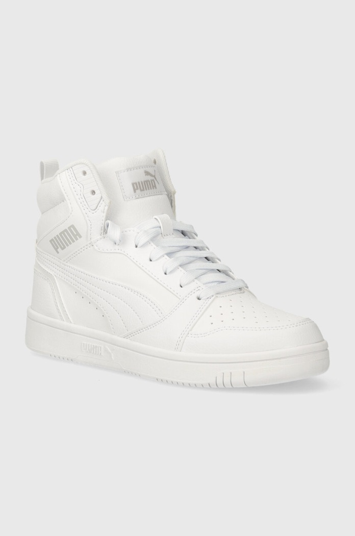 Detské tenisky Puma Rebound V6 Mid Jr Planet friendly biela 393831
