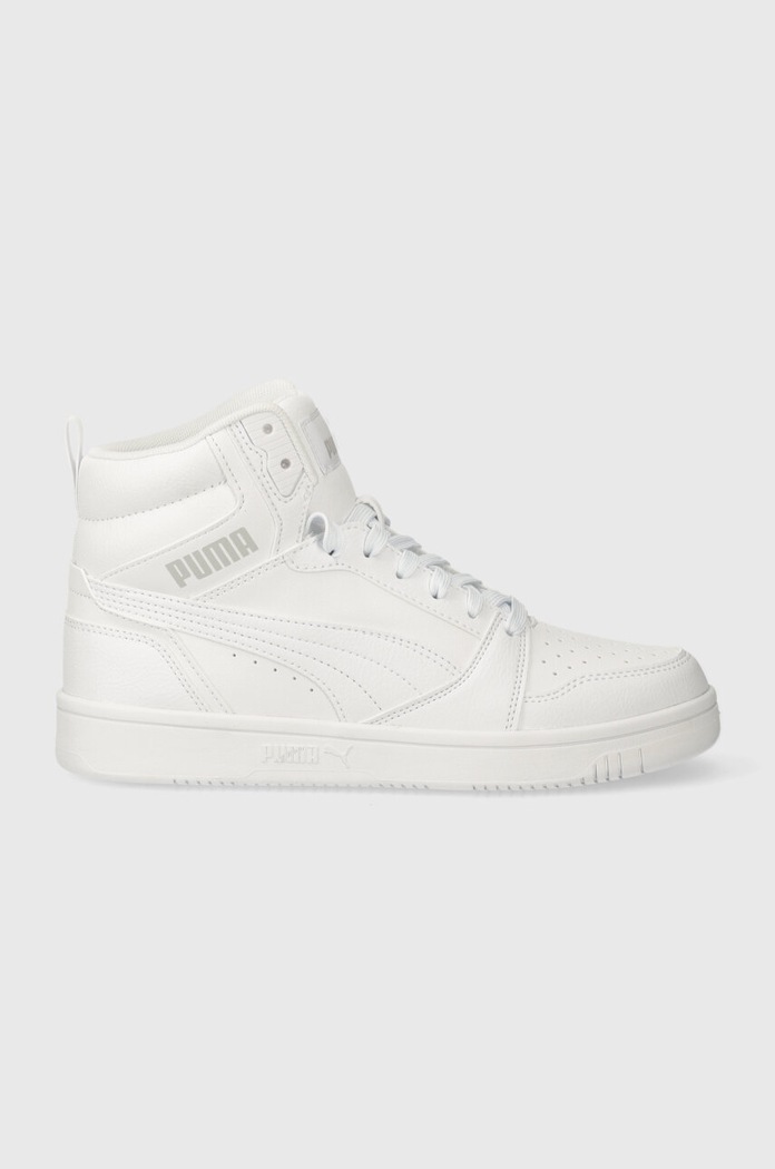 Detské tenisky Puma Rebound V6 Mid Jr 393831 biela AW25