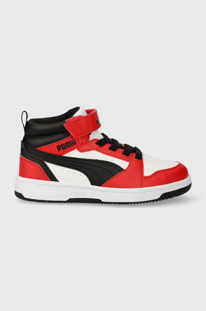 Puma sneakersy dziecięce Rebound V6 Mid AC+ PS Planet friendly czerwony 393832