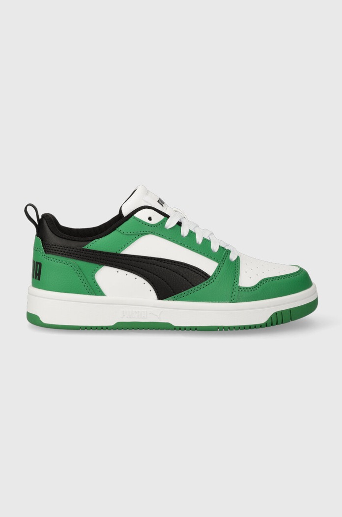 Puma sneakers pentru copii Rebound V6 Lo Jr Planet friendly verde 393833