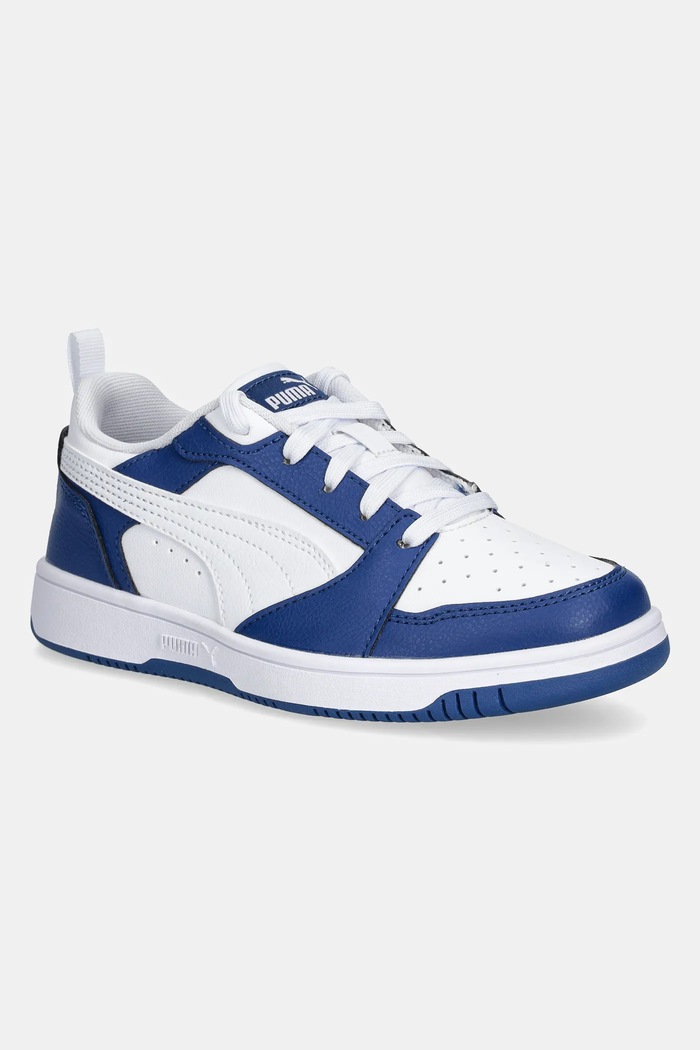 Detské tenisky Puma Rebound V6 Lo PS imitácia kože modrá 393834