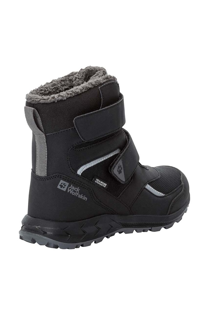 Chłopiec Jack Wolfskin buty zimowe dziecięce WOODLAND WT TEXAPORE HIGH VC 4054001 czarny