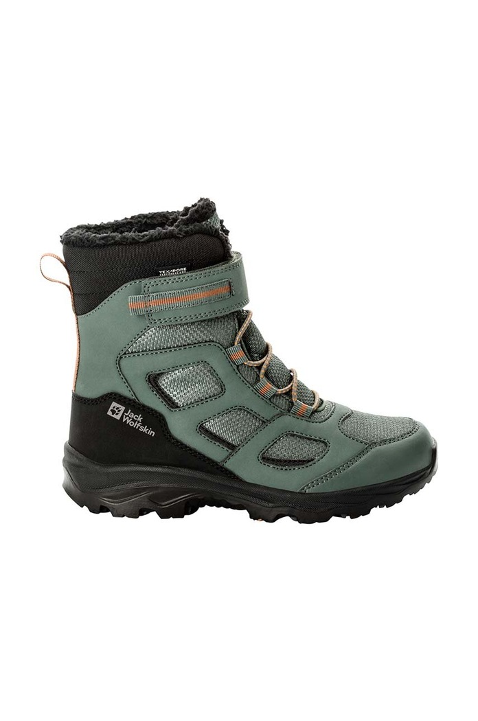 Jack Wolfskin buty zimowe dziecięce VOJO WT TEXAPORE HIGH 4054011 zielony AW24