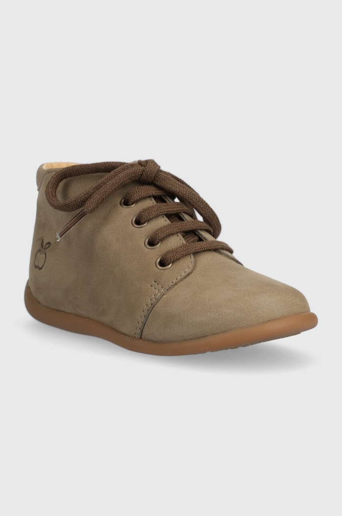 Pom D'api pantofi din piele intoarsa pentru copii P1ACBG0405.24.25 bej AW23