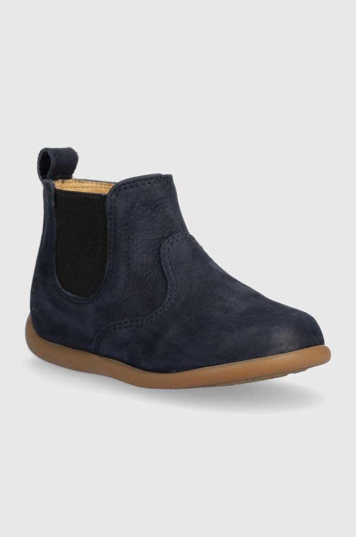 Pom D'api pantofi din piele intoarsa pentru copii P1ADBG0401.19.23 bleumarin AW23