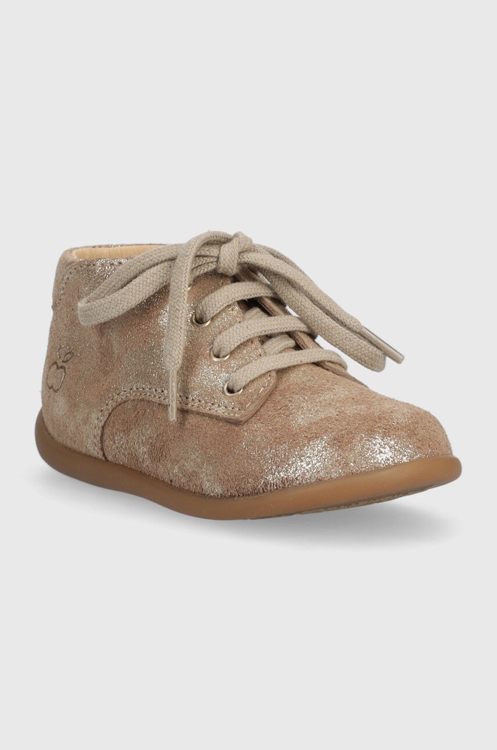 Dětské semišové polobotky Pom D'api P1AGAZ0405.19.23 béžová AW23