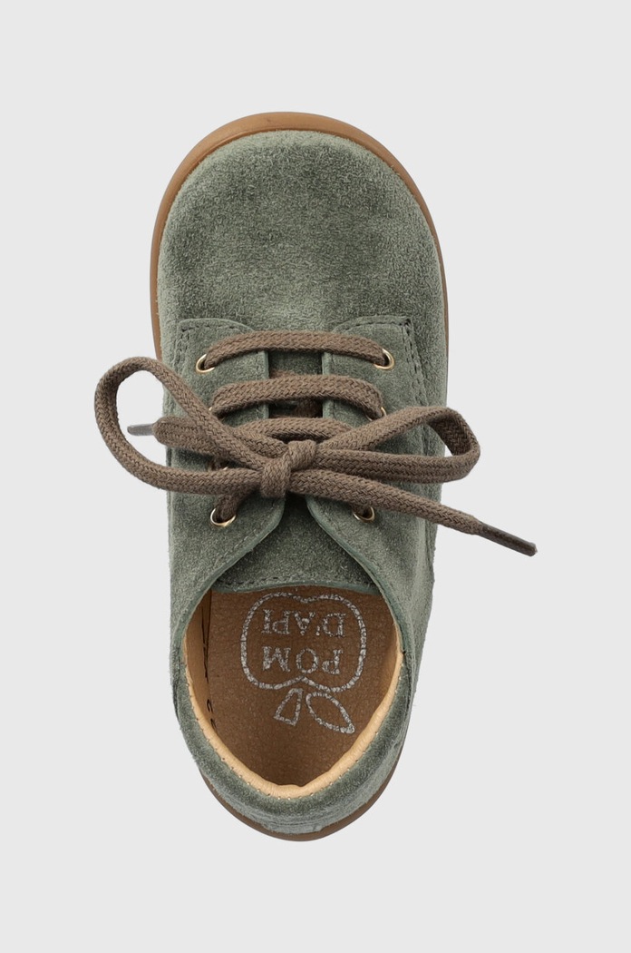 Pom D'api pantofi din piele intoarsa pentru copii verde P1AGDO0403.19.23