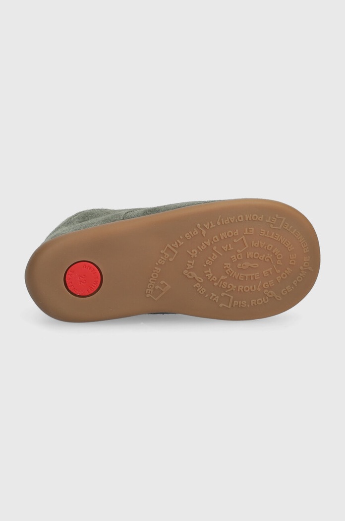 Pom D'api pantofi din piele intoarsa pentru copii P1AGDO0403.19.23 verde