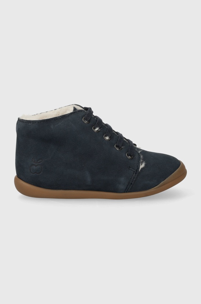 Pom D'api pantofi din piele intoarsa pentru copii FLEX-UP BOTTINE FUR bleumarin P1BBCG0401.24.25