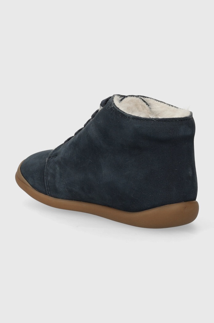 Băieți Pom D'api pantofi din piele intoarsa pentru copii FLEX-UP BOTTINE FUR P1BBCG0401.24.25 bleumarin