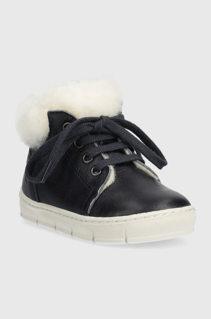 Pom D'api ghete de iarna pentru copii din piele START TOP FUR P1CCAP04R2.21.23 bleumarin AW23