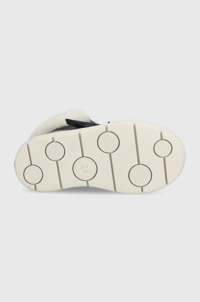 Pom D'api ghete de iarna pentru copii din piele START TOP FUR P1CCAP04R2.24.27 bleumarin