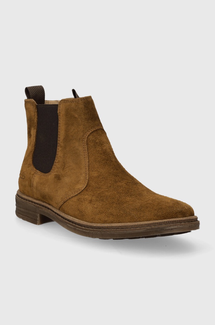 Otroški chelsea iz semiša Pom D'api BROTHER JODZIP P1OADZ04R1.31.34 rjava AW23