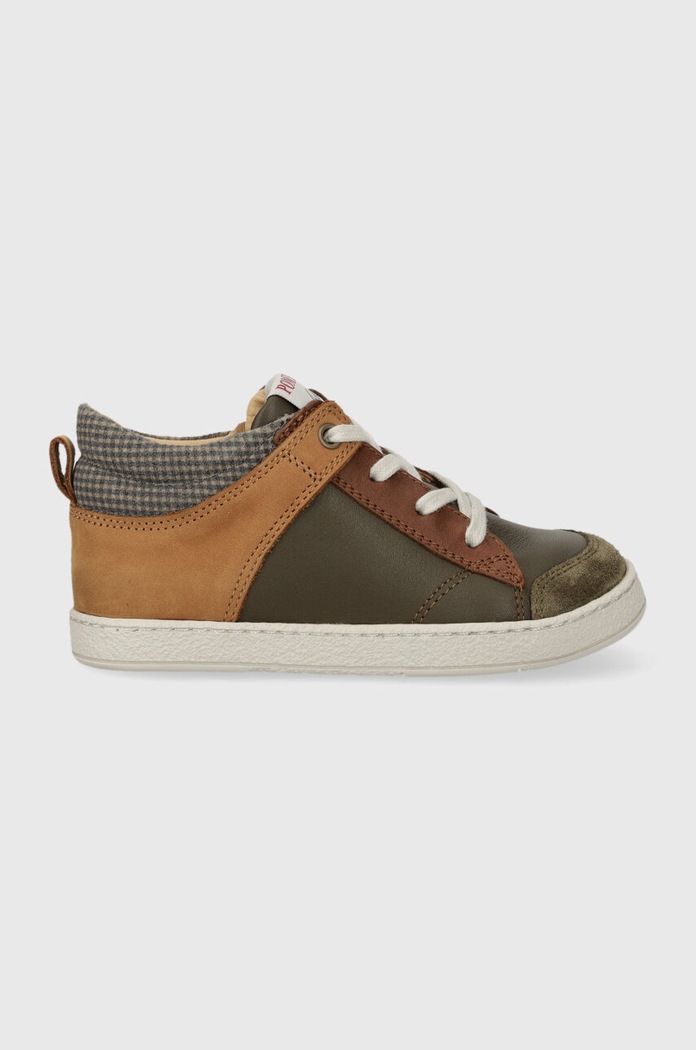 Pom D'api incaltaminte din piele pentru copii MOUSSE ZIP TREK piele întoarsă verde P1PDBY0401.24.27