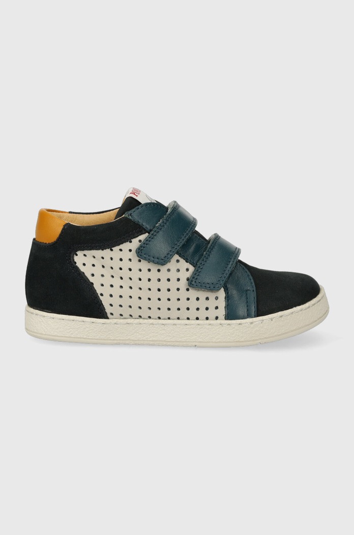 Dětské kožené sneakers boty Pom D'api přírodní kůže námořnická modř P1PGAM0409.24.27