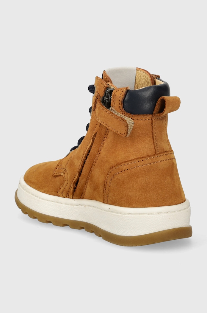 CHLAPEC Dětské semišové polobotky Pom D'api FLOW BOOTS P1QPCL0403.24.27 hnědá