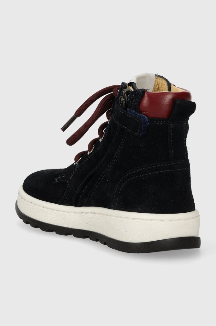 Deklice Otroški polškornji iz semiša Pom D'api FLOW BOOTS P1QPEP0402.24.27 mornarsko modra