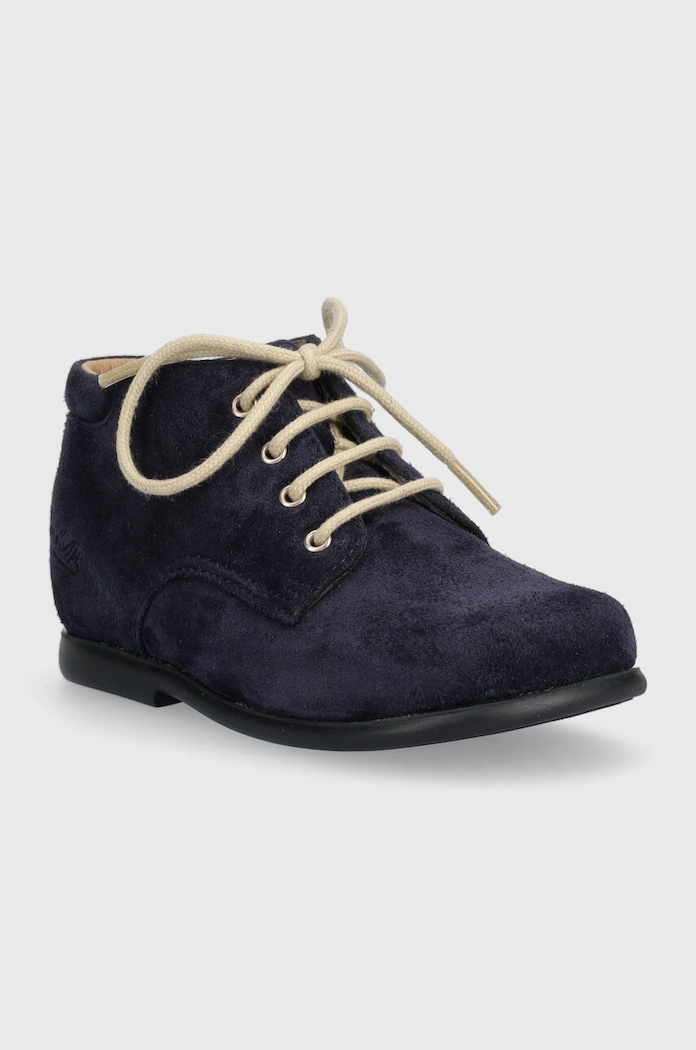Pom D'api pantofi din piele intoarsa pentru copii P1ZADZ0401 bleumarin AW23