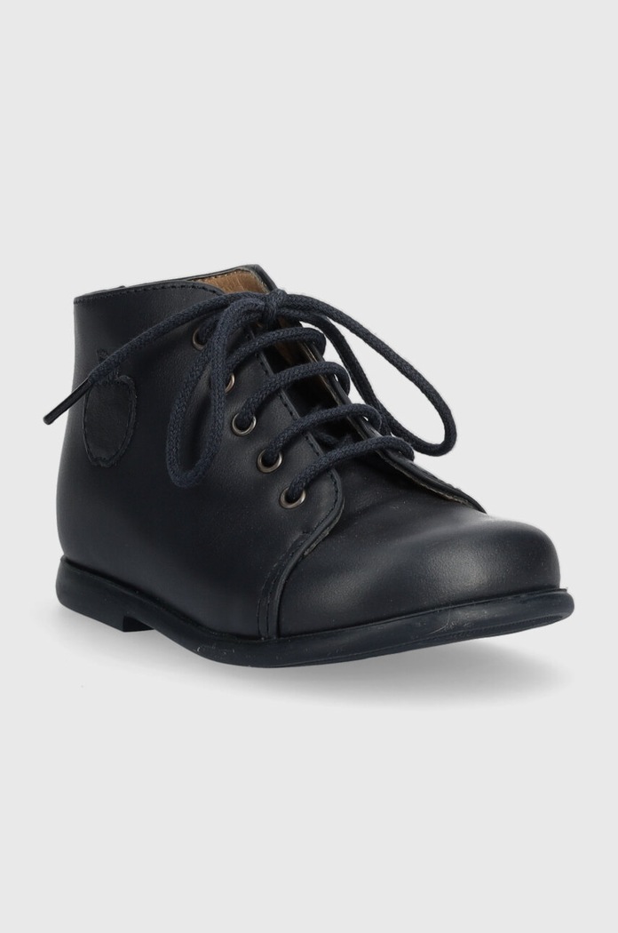 Dětské kožené polobotky Pom D'api P1ZDBN04R1 námořnická modř AW23