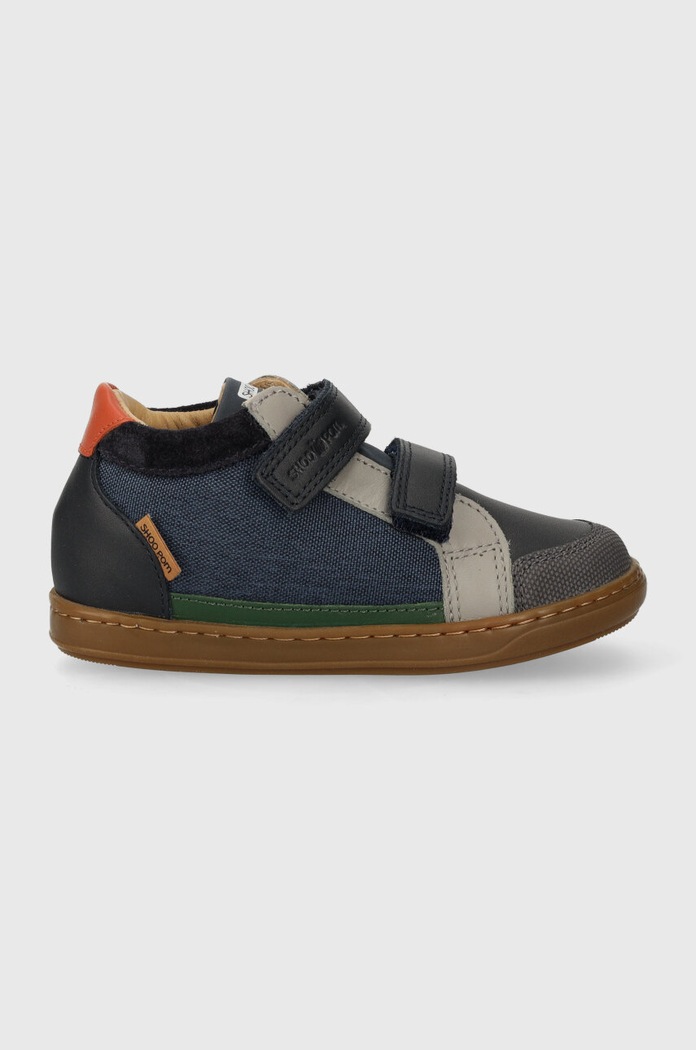 Shoo Pom teniși din piele copii textil bleumarin P4AMDB0403