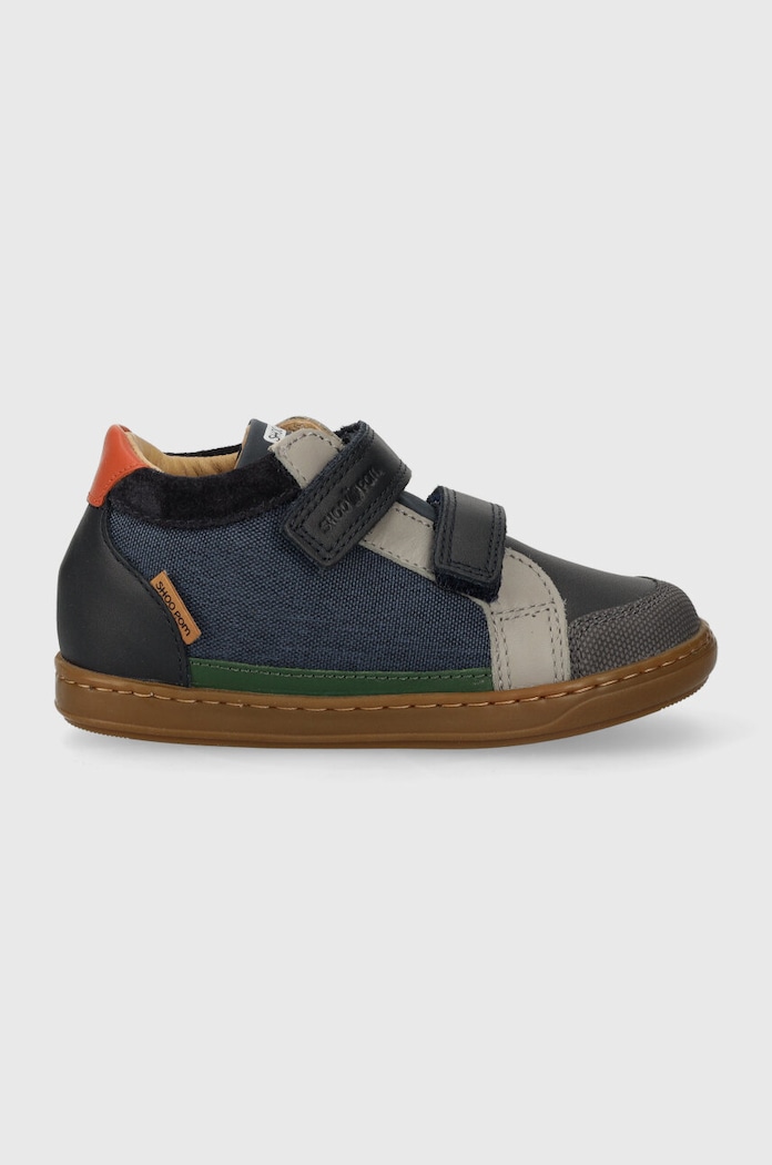 Shoo Pom teniși din piele copii textil bleumarin P4AMDB0403