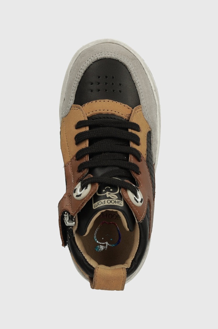 Dětské kožené sneakers boty Shoo Pom hnědá P4LACJ0403.25.27