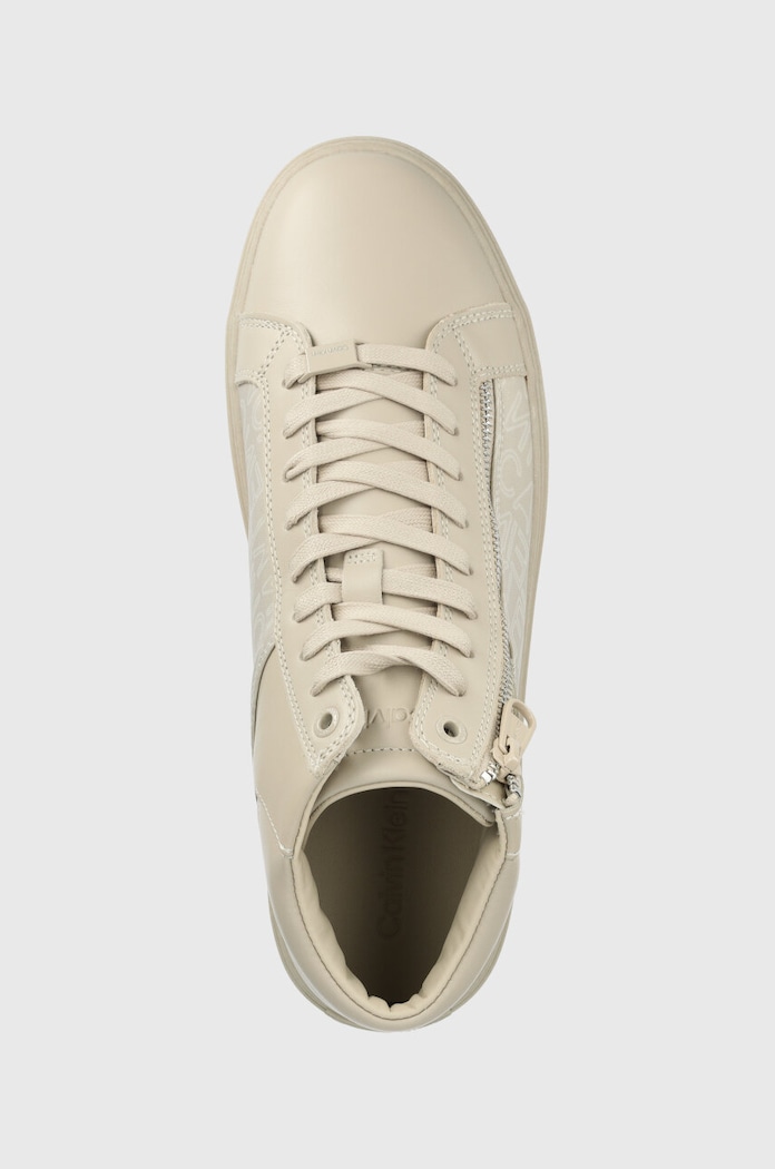 Calvin Klein sneakersy HIGH TOP LACE UP W/Z beżowy HM0HM01046