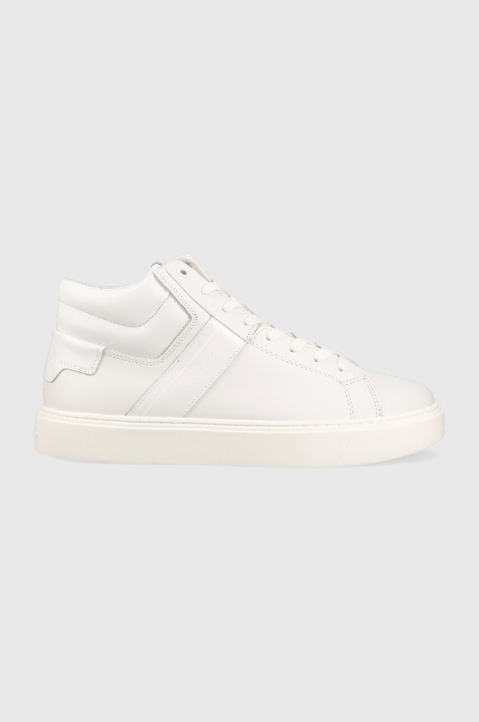 Calvin Klein sneakersy HIGH TOP LACE UP LTH imitacja skóry licowej biały HM0HM01057