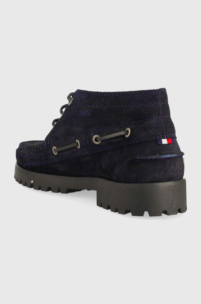 Obuća Tommy Hilfiger Cipele od brušene kože Tommy Hilfiger TH BOAT BOOT CLASSIC FM0FM04684 mornarsko plava